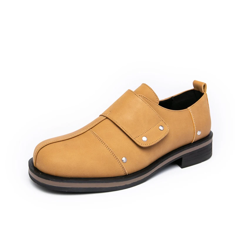 

VIPOL Мужские модельные туфли в деловом стиле для работы и вечеринок для жениха, повседневная обувь, кожаная обувь с дизайном на липучке, повседневная обувь