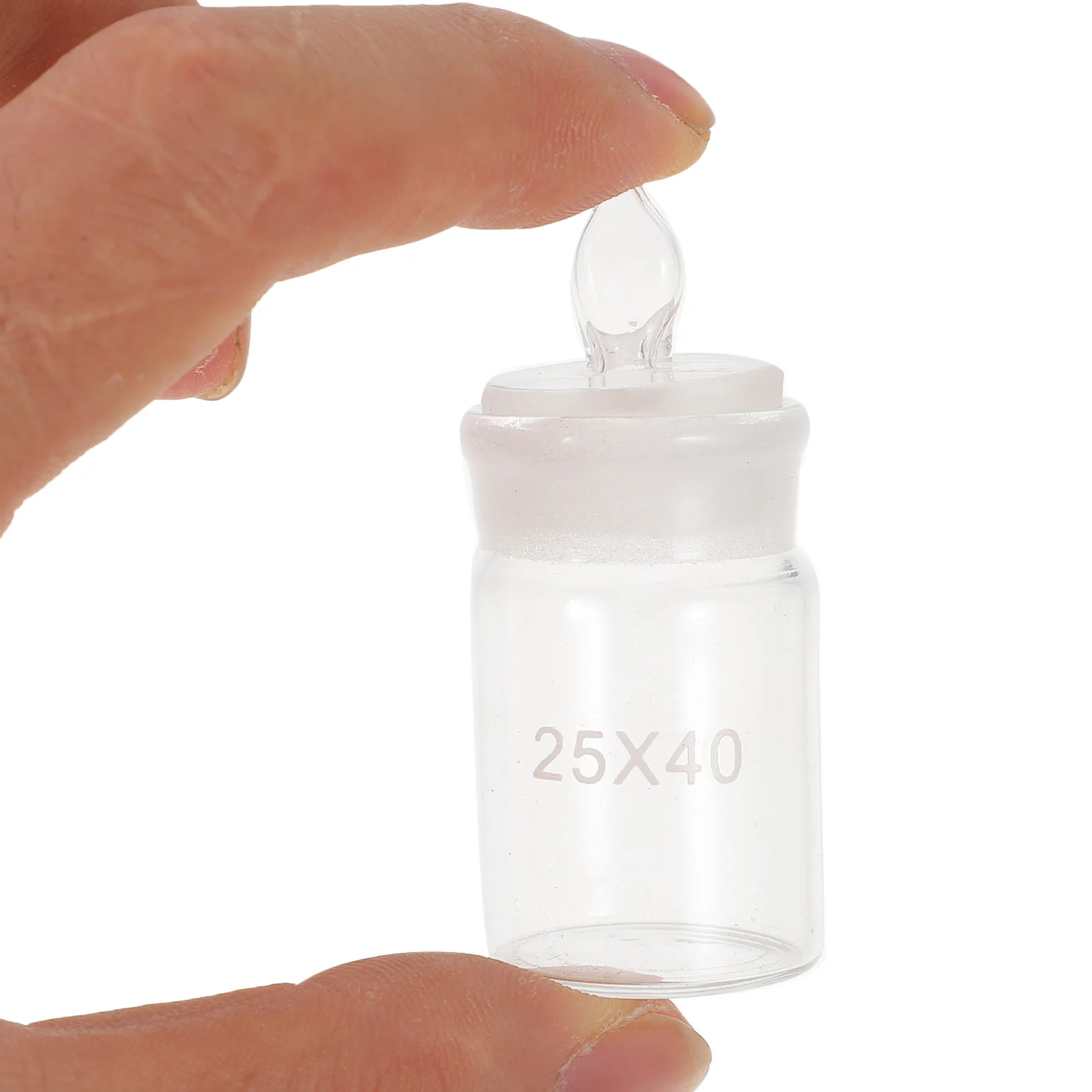 

Laboratory Weighing Bottle Clear Glass Sample Container with Lid Accurate Experiment Weighing Jar for Science and Chemistry Work