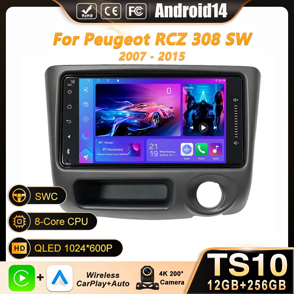 Android 14 For Toyota Vitz Yaris Echo 1999-2005 Carplay Auto Car Radio Multimedia Video Player Navigation GPS No 2Din 2 Din DVD