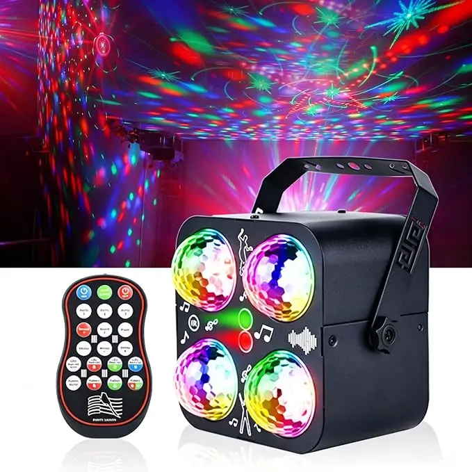 Magic Balls RGB LED Ambient Projector USB Powered Sound Activated With Remote Control Lighting For Home Party KTV Pub Disco Lamp