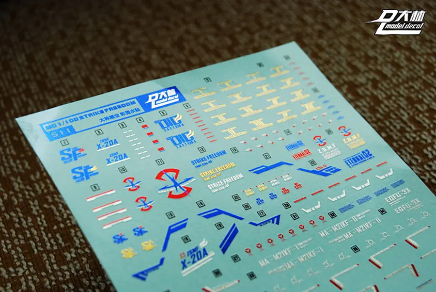 D.L высококачественная водяная паста для наклеек для MG MB 1/100 ZGMF-X20A Strike Freedom 4-цветная бронзовая DL009