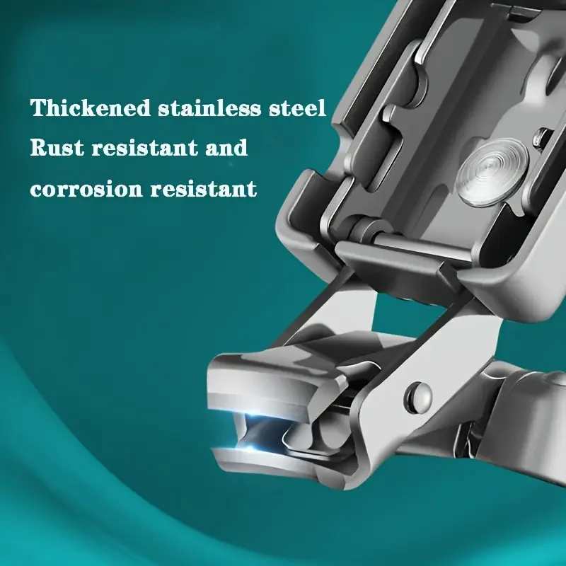 1pc Creative Mini Travel Case Folding Nail Clippers Golden Silvery Grey Portable Flip-Top Nail Clippers with Keychain As Gift