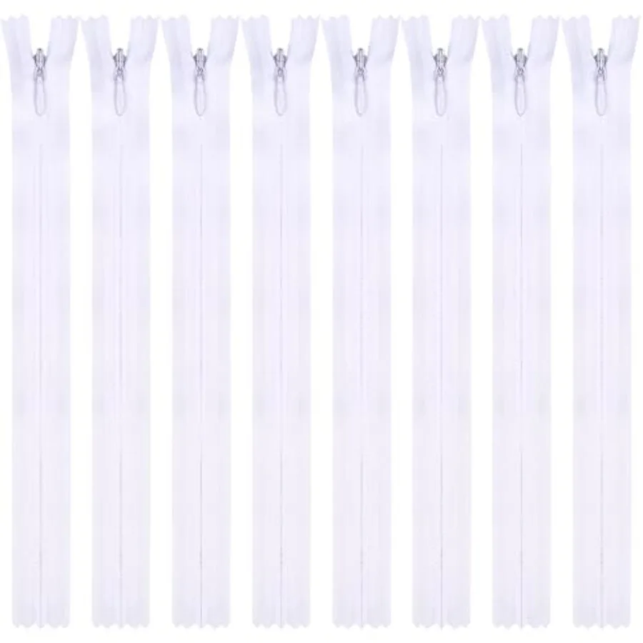 8 10 12 14 16 18 20 22 24 Inch Multicolor Nylon Coil Zippers for Sewing and Crafts,1/40cm