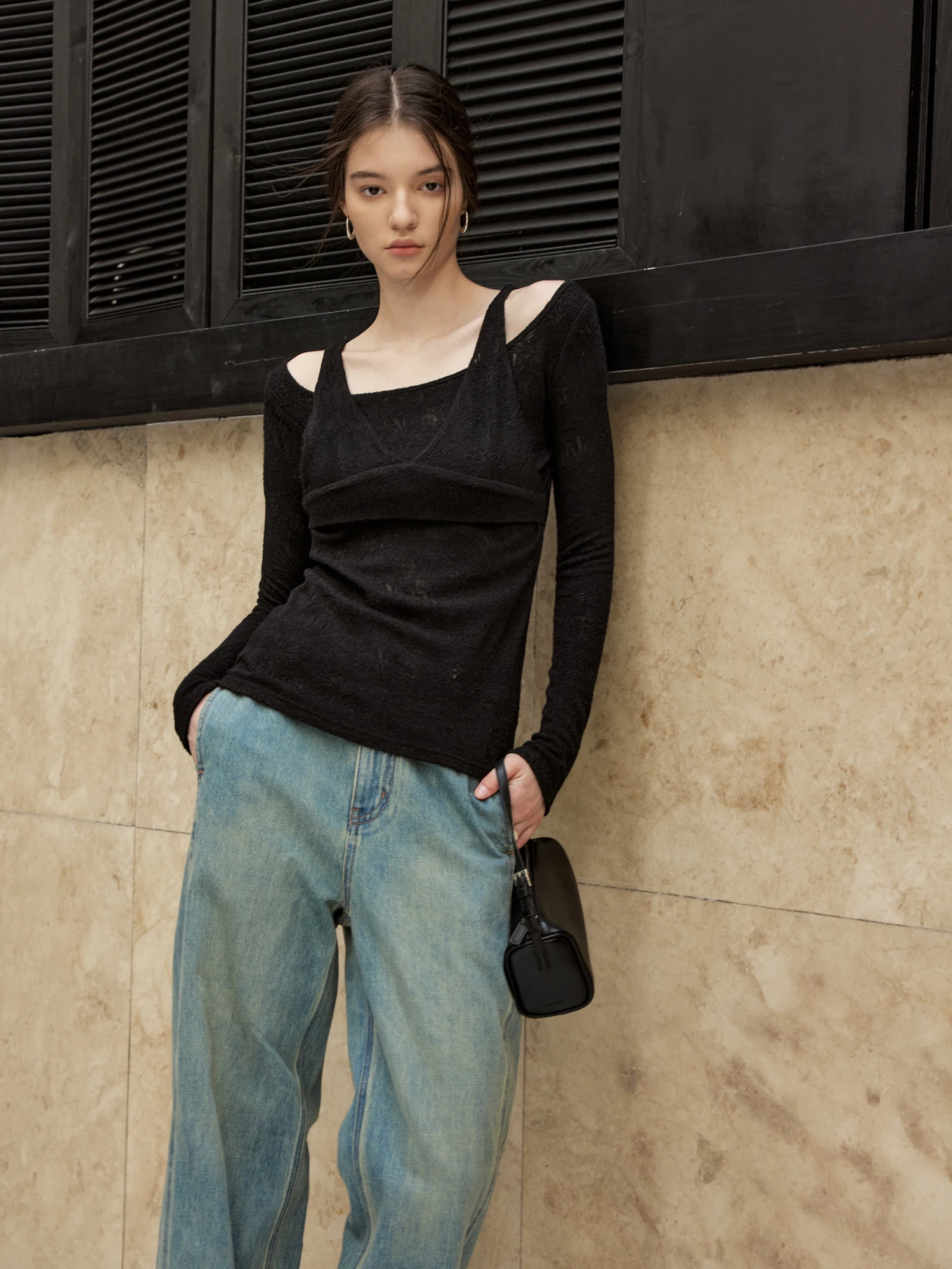 

Faionable Lace Knitted Woolen Women's Inner Slimming Base irt Sli Design Casual Fit Comfortable Breathable Daily Wear