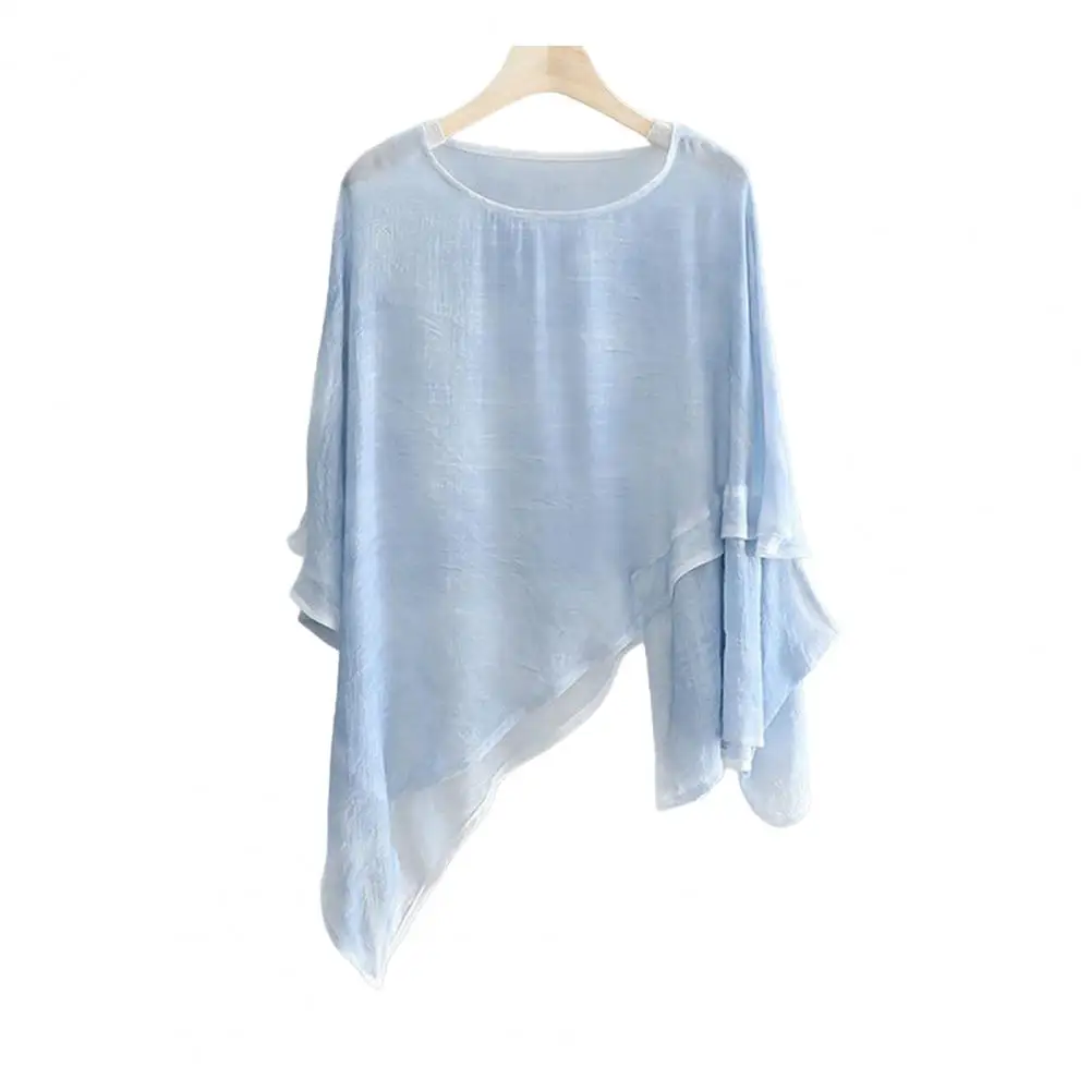 2025 Blusa de mujer, blusa de ajuste relajado para mujer, Jersey holgado elegante, Tops para mujer, estilo de vacaciones, camisa para cubrir, abrigo