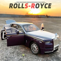 1/18 Rolls Royce Phantom Alloy Luxy Car Model Diecast & Toy Vehicles Metal Car Model Collection Simulation Sound Light Kids Gift