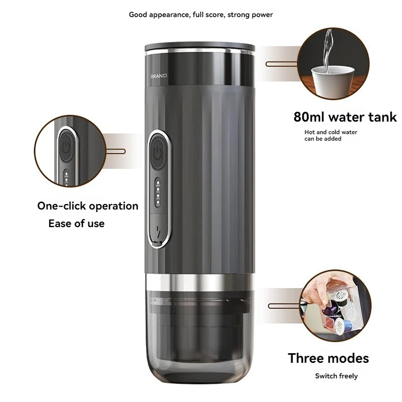 BEIJAMEI New Wireless Portable Coffee Machine, Household Outdoor Concentrated Capsule Electric Concentrated Capsule Machine