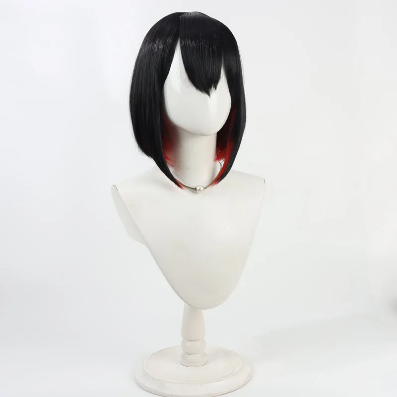 Game Nikke: Goddess of Victory Rouge Cosplay Wig Halloween Party Prop Synthetic Hair Heat Resistant Fiber + Wig Cap