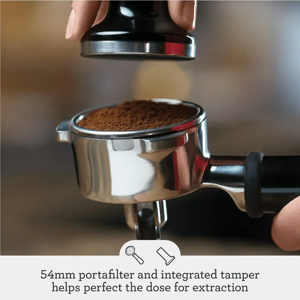 Máquina de café expreso con infusor BES840XL, acero inoxidable cepillado