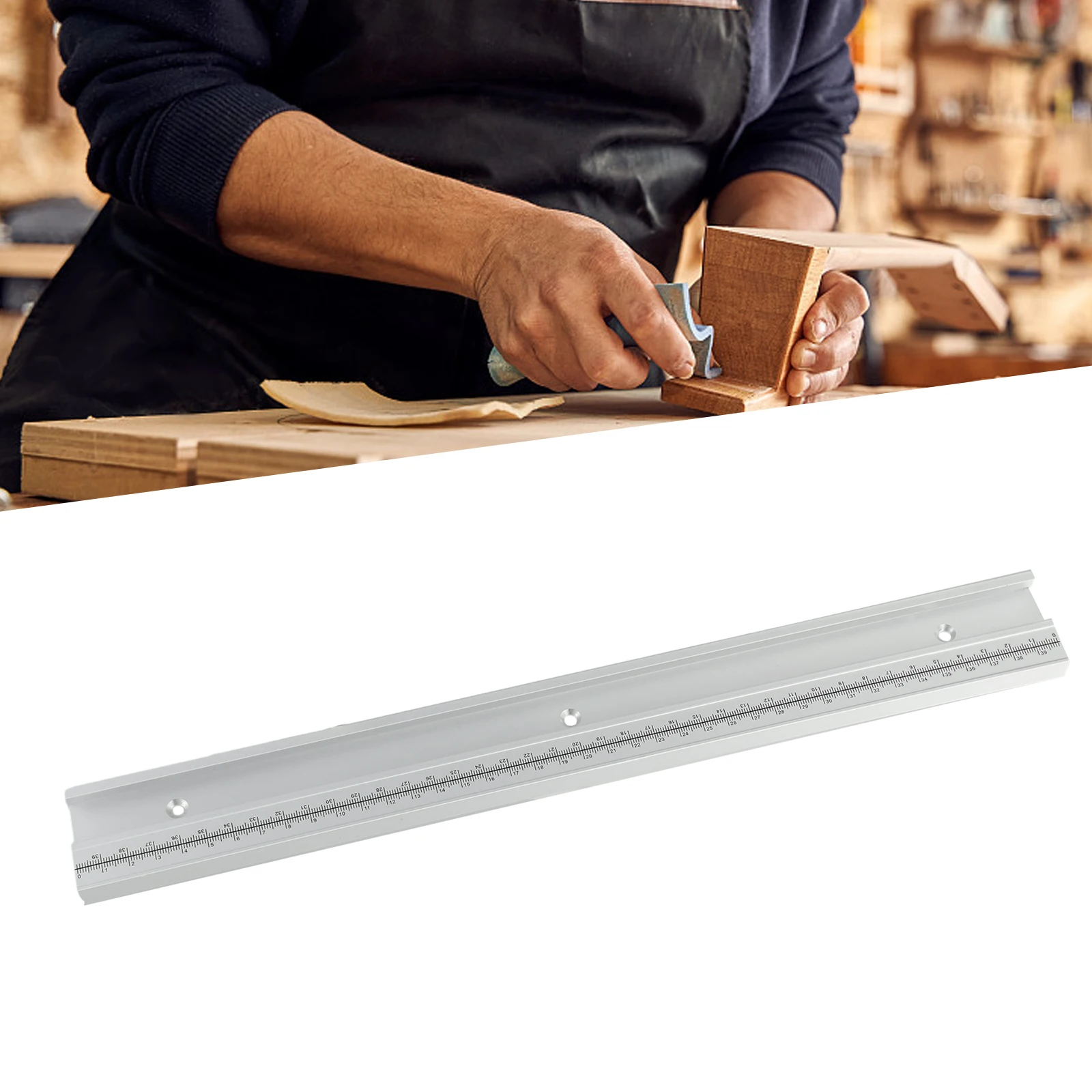 45 Type Aluminum Alloy T Slot Miter Track with Scale Slot for Router Tables Table Saw and Bandsaw Sliding Jig Fixture Accessory