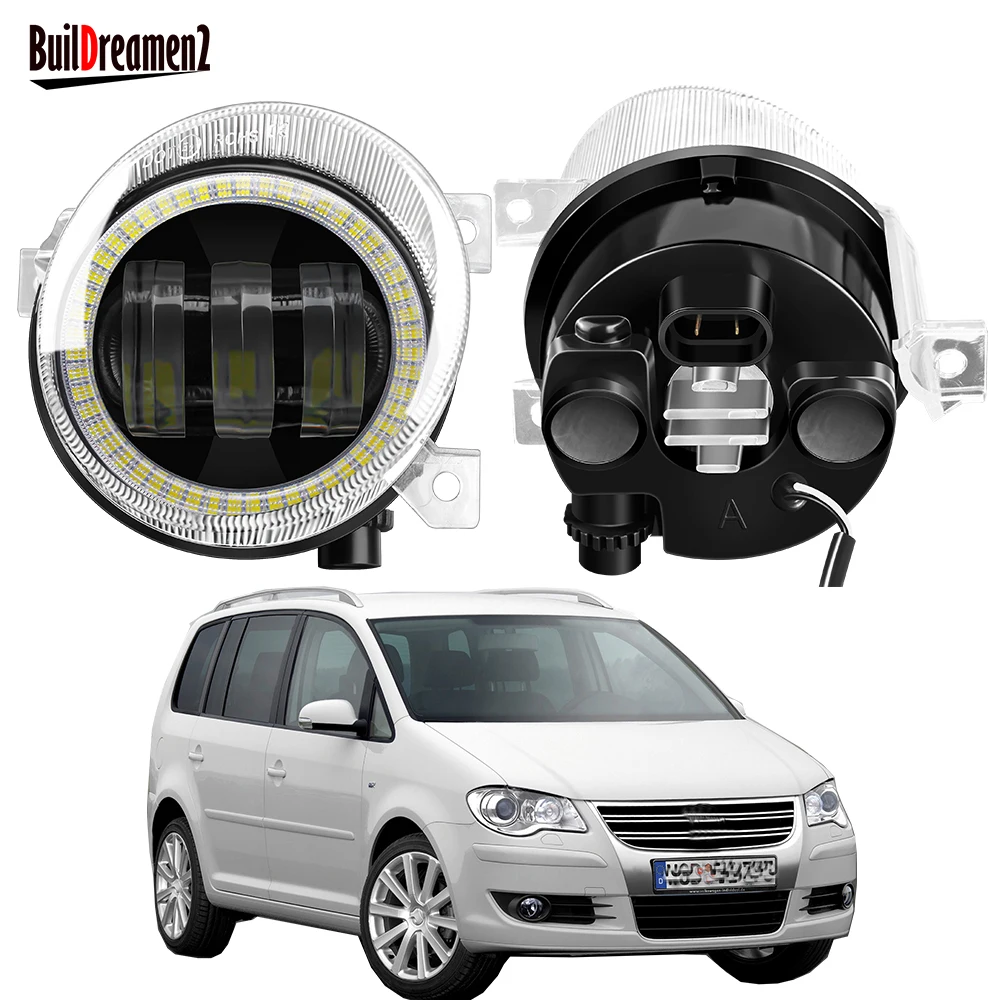 Angel Eye zespół światła przeciwmgielnego dla Volkswagen VW Touran (1 t1, 1 t2) 2003 2004 2005 2006 2007 2008 2009 2010 lampa przeciwmgielna samochodu LED DRL