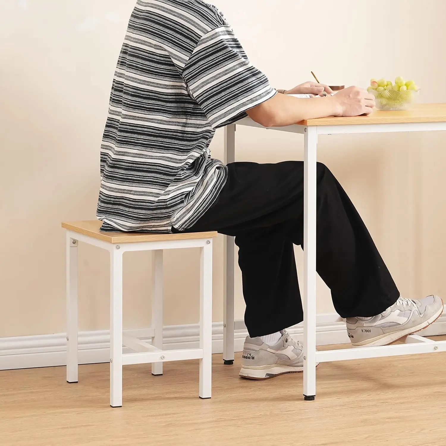 طقم طاولة طعام صناعية مكون من 3 قطع، طاولة مطبخ، حجرة طعام موفرة للمساحة للمطبخ، غرفة الطعام، مساحة صغيرة، زاوية الإفطار