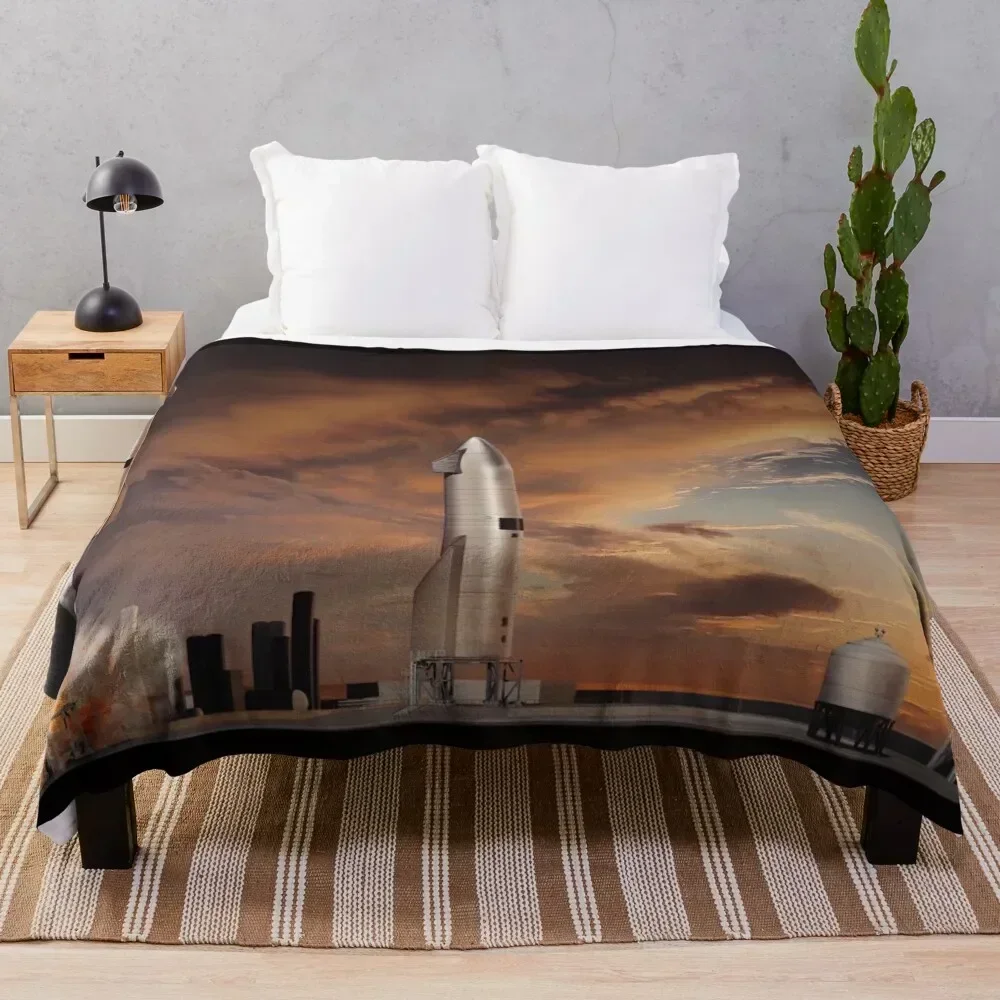 

SpaceX Starship SN10 and SN9 Throw Blanket Ultra Plush Cozy Blanket for Napping Sleeping
