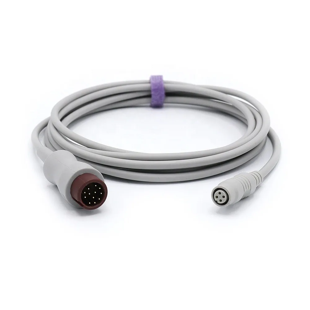 Mindrays IBP Adapter Cable 12 Pin 3.2m B.Bruans Transducer Compatible with BeneViews T5/T6/T8 MPM Medical