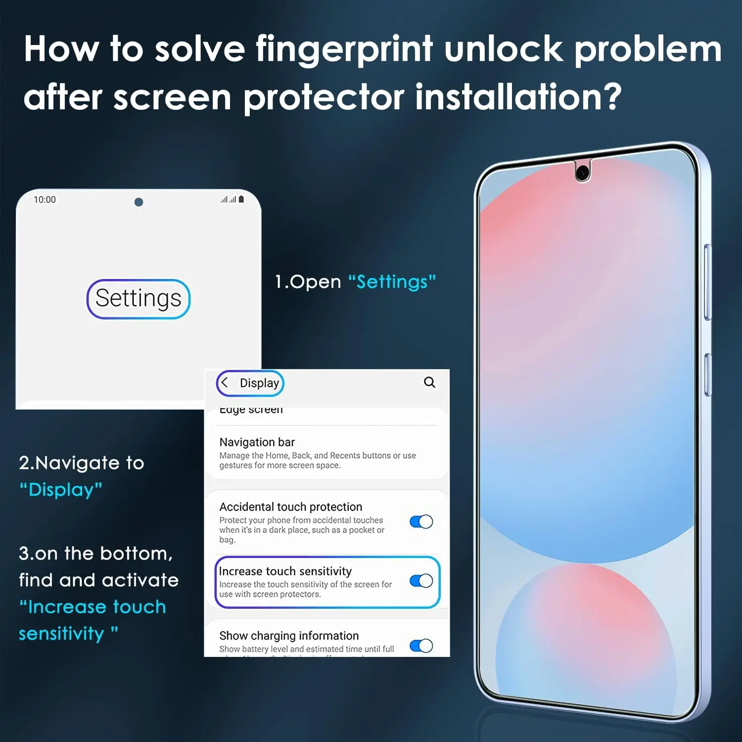 1/4 Stücke 0,2mm Gehärtetes Glas Für Samsung Galaxy S25 5G Fingerabdruck Entsperren Displayschutzfolie Glasfolie – Detail 2