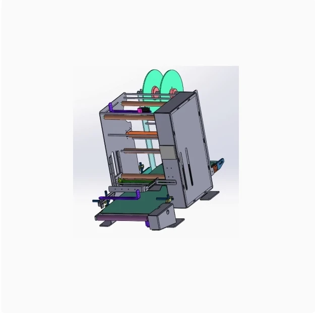 Semi Automatic Electric Flat Labeling Machine for Cosmetic Boxes & Pouches with Wood Packaging and Motor