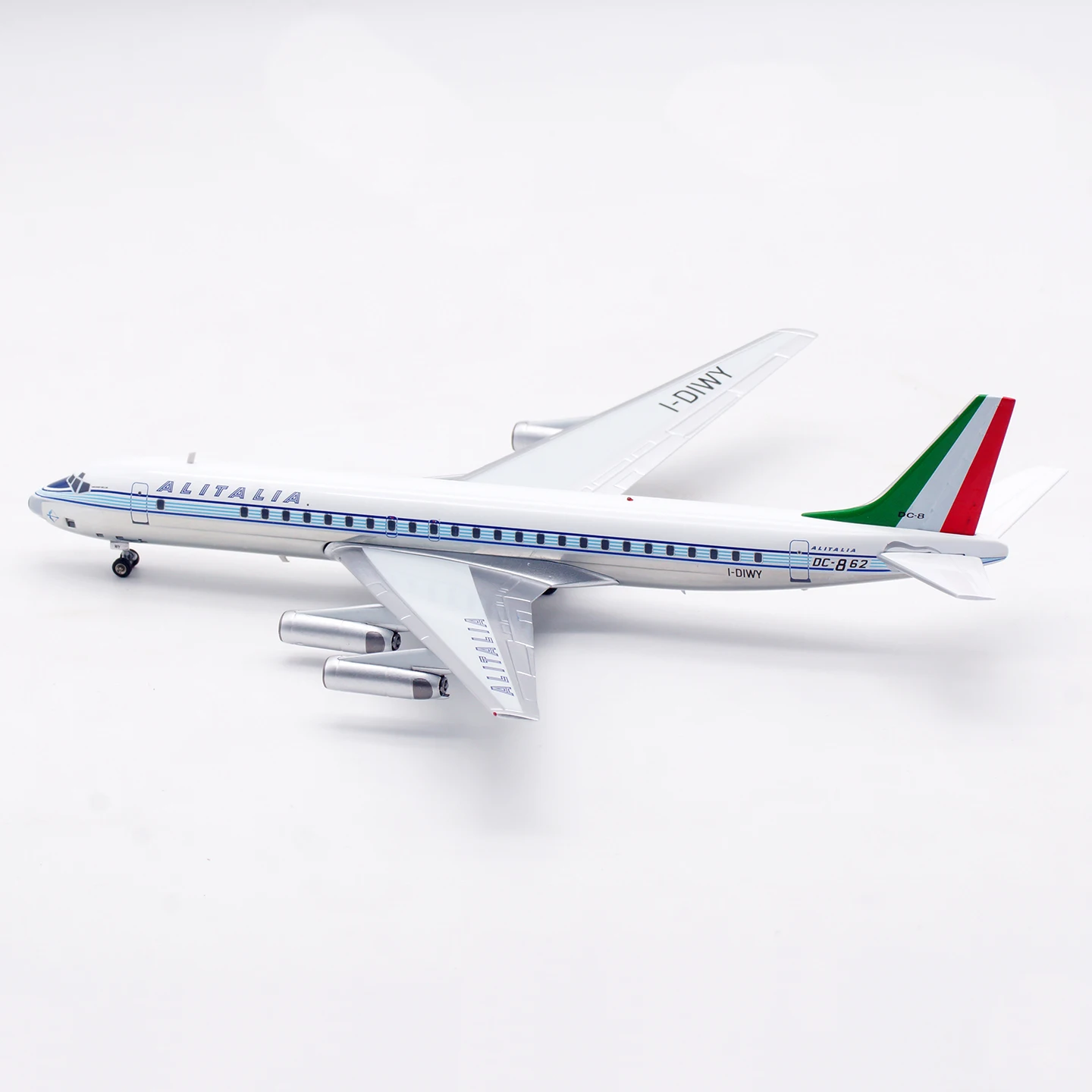IF862AZ0725P Model Samolotu Kolekcjonerski ze Stopu Metalu, Prezent, INFLIGHT 1:200 Alitalia McDonnell Douglas DC-8-62, Model Samolotu Odlewany, I-DIWY