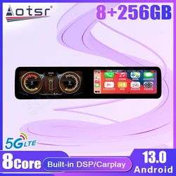 12.3inch Digital Speedometer and Android 14 Car Multimedia Radio For Mercedes Benz S Class W221 CL W216 S350 S300 2005-2013 Unit