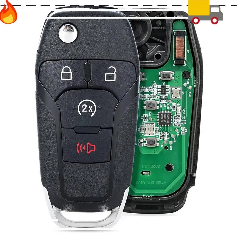 

Car Flip Remote Key 4 Button Smart Key 902Mhz N5F-A08TDA 49 Chip For Ford F150 F250 F350 F450 F550 Raptor Ranger Fusion