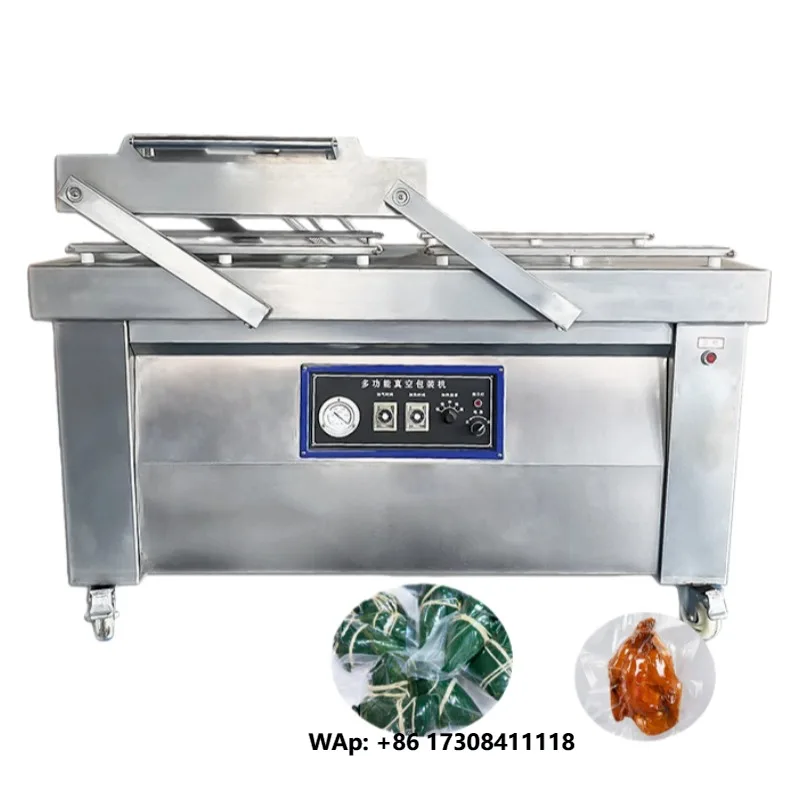 New Industrial Double Chamber Vacuum Packaging Machine Automatic Food Vacuum Sealer for Meat and Seafood Commercial Sealer