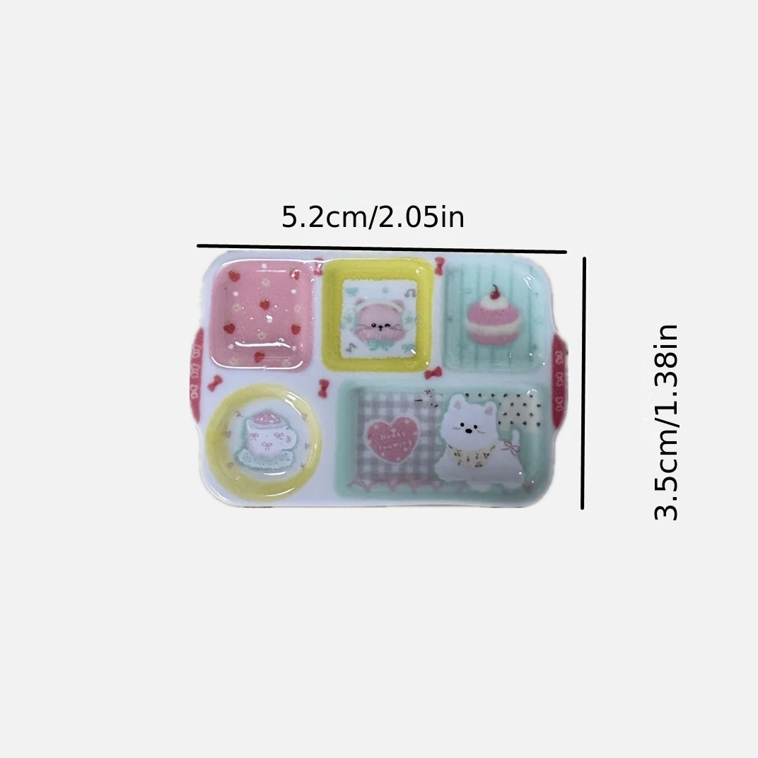 Niedliche 5-Fächer Mini-Nagelkunst-Mischpalette, Gel-Lack-Farbwannen-Box mit Strass-Aufbewahrung, Tragbares Maniküre-Organizer-Werkzeug für DIY – Detail 2