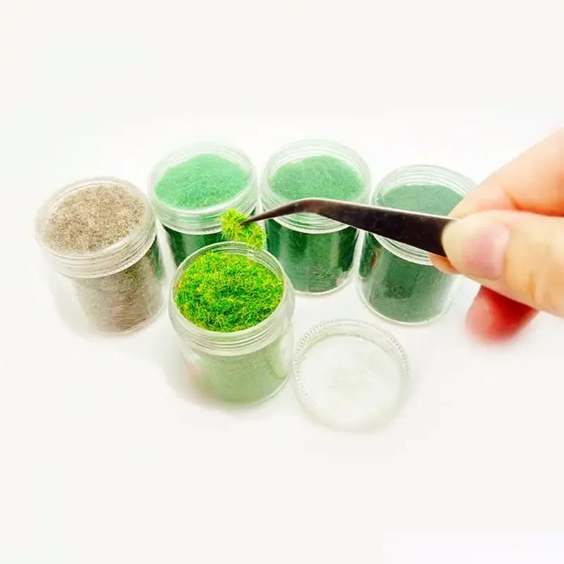 Model Grass Cashmere Powder Green Fake Grass Fairy Garden Miniatures Clay Diy Artificial Sand