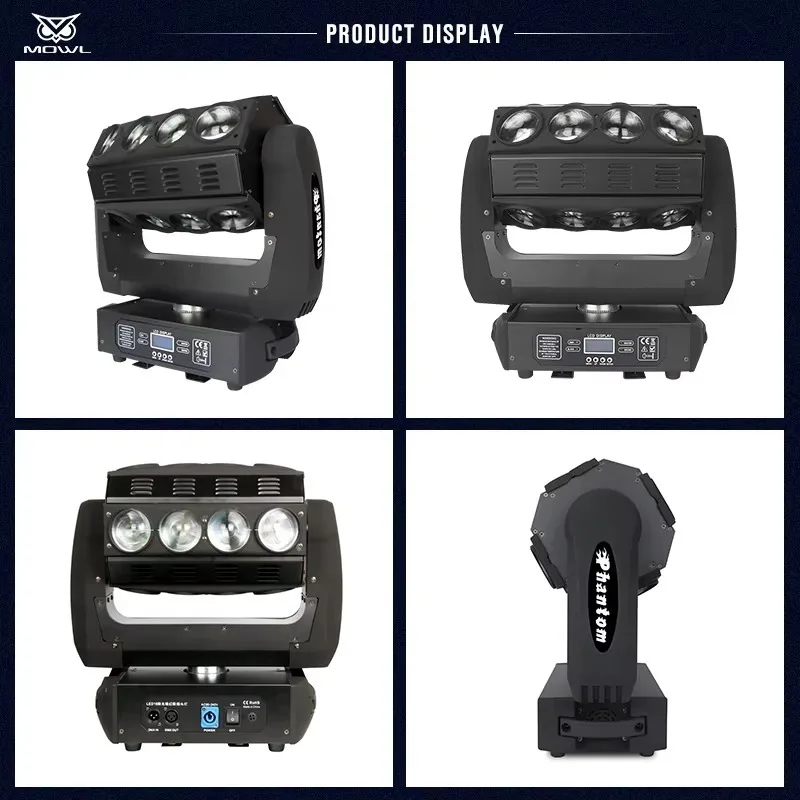 16x30W RGBW Infinite Roller LED Moving Head Projection Light DMX512 Beam Effect for Bar Party Room Dynamic Stage Light
