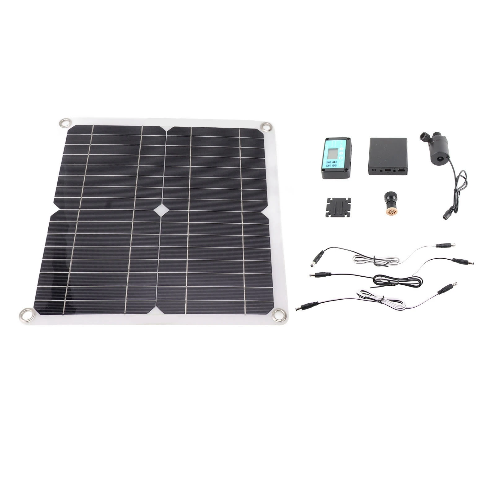 DC12V Solar Water Pump Kit 10W Solar Panel 22W Water Fountain Pump with Battery Box Timing Controller