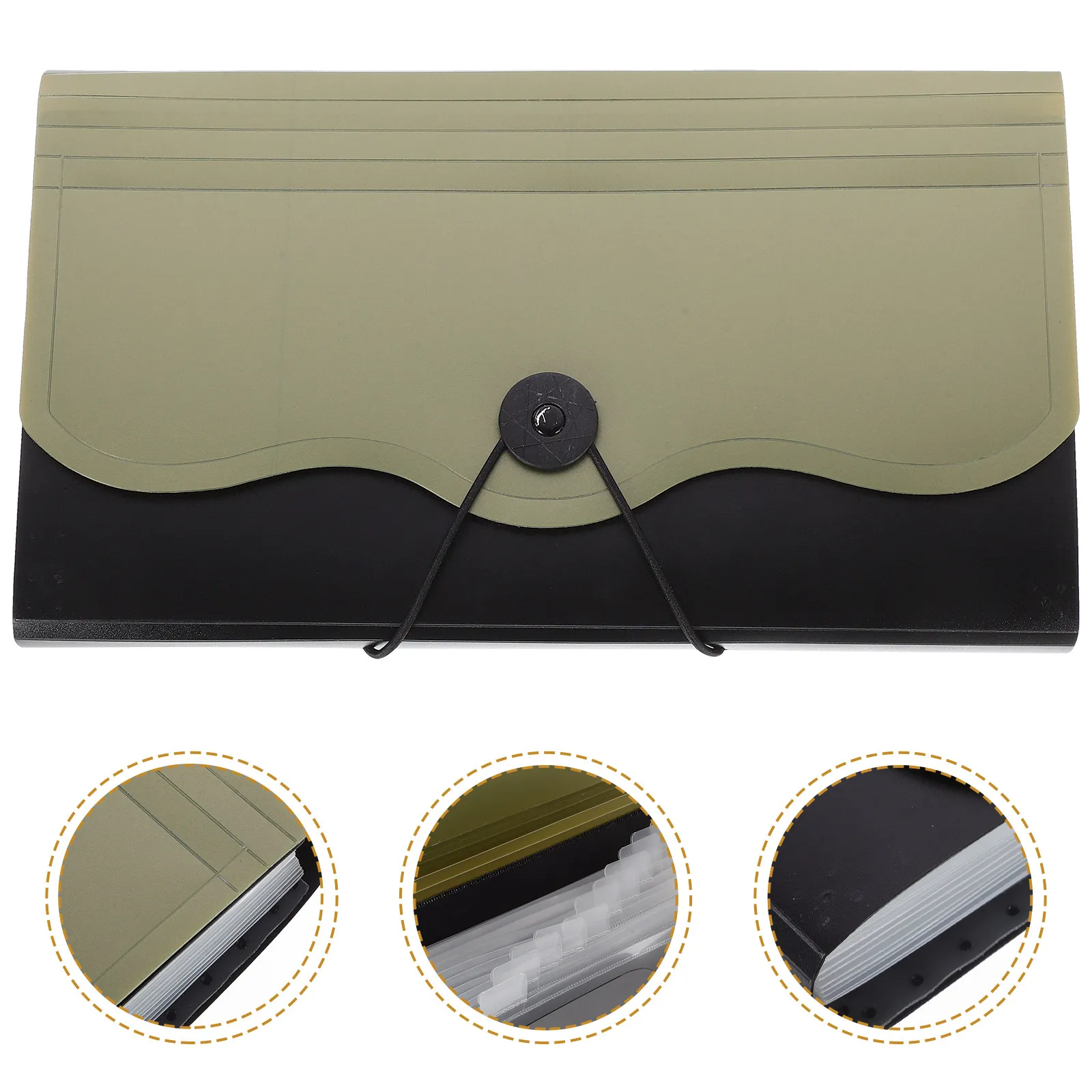 Organisateur de dossiers extensibles multi-poches pour documents B5, billets de banque, reçus, coupons, billets, lettres – Portable