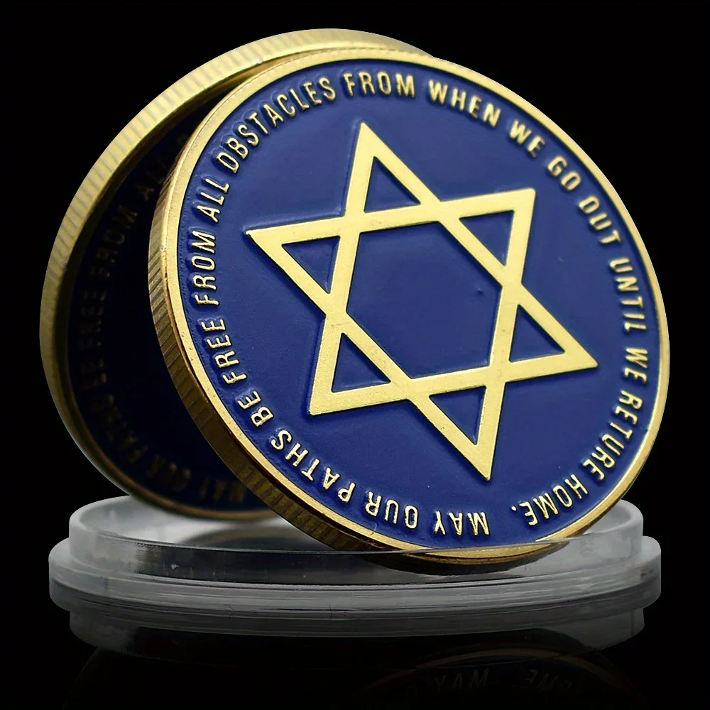 Star of David and Hebrew Souvenir Coin Courage and Inspiration Medal Commemorative Medal