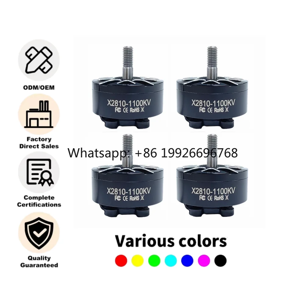 

Factory Wholesale X2810 900KV 1100KV 1500KV 6S Brushless Motor BLDC Motor RC Motor