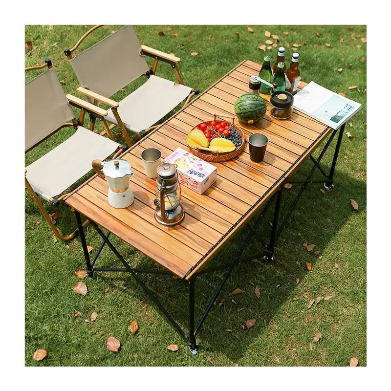 

Outdoor aluminum alloy liftable folding tables car ultra-light portable barbecue table self-driving camping picnic table