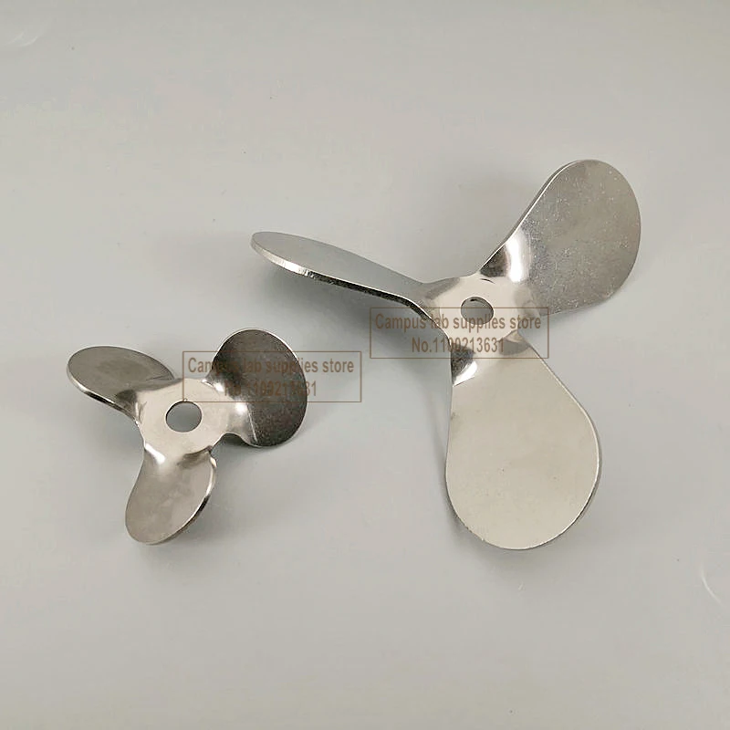 

1pcs Laboratory Diameter 40-120mm Stainless Steel 3-leaf Type Stirring Blade Mixing Paddle & Length200-500mm Dispersion Rod