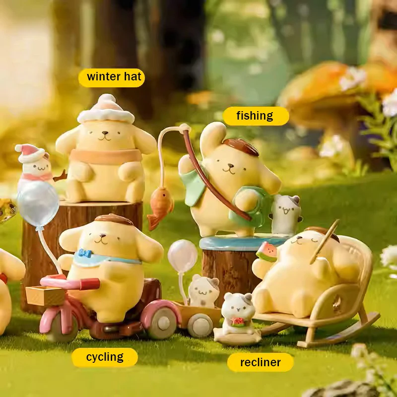 ตุ๊กตาปอมปอมปูริน ซีรีส์โฟร์ซีซั่นส์ กล่องสุ่ม ของเล่นการ์ตูนน่ารัก กล่องเซอร์ไพรส์ ของตกแต่งโต๊ะทำงาน ของสะสม ของขวัญคริสต์มาส