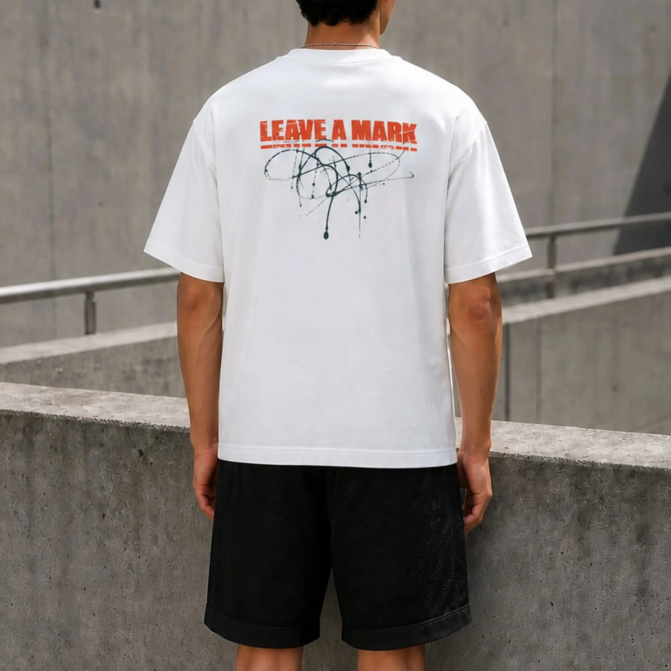 LEAVE A MARK Ink Gesture Oversized Heavyweight T-Shirt