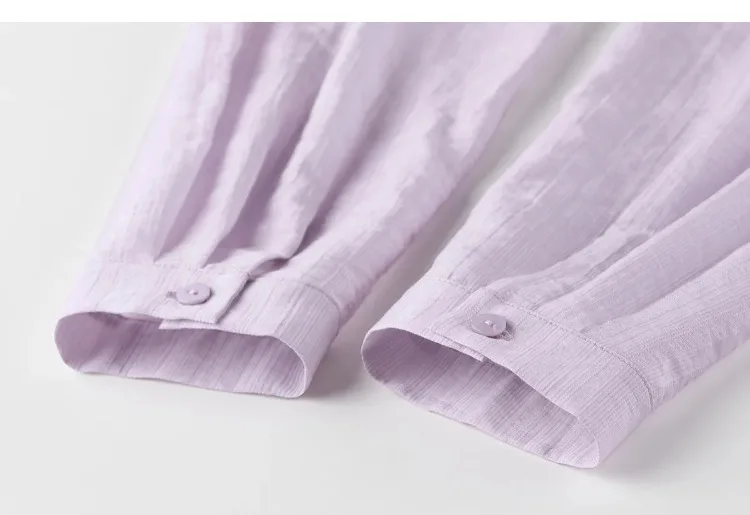 SENTUBILA Damen Oversize Lyocell Hemd 2026 Frühling Sommer Rundhals Langarm mit Kordelzug Transparentes Lässiges Oberteil 161WB5014 – Detail 36