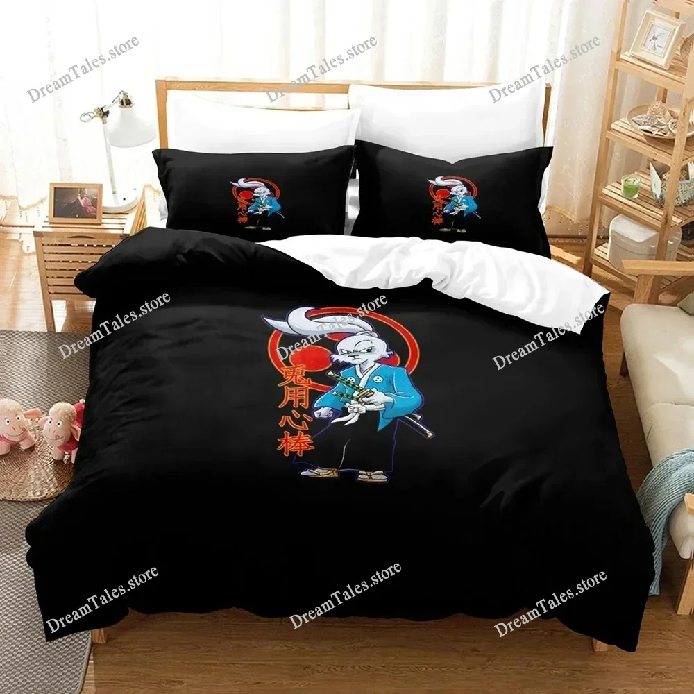 

Anime Samurai Rabbit Bedding Set Boys Girls Twin Queen Size Duvet Cover Pillowcase Bed Kids Adult Fashion Home Textileextile741
