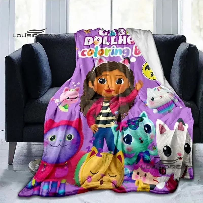 بيت دمية Gabby بطانية للأطفال ، أريكة كارتونية لطيفة ، هدية العيد ، السفر ، التخييم ، غرفة النوم ، ديكور غرفة المعيشة