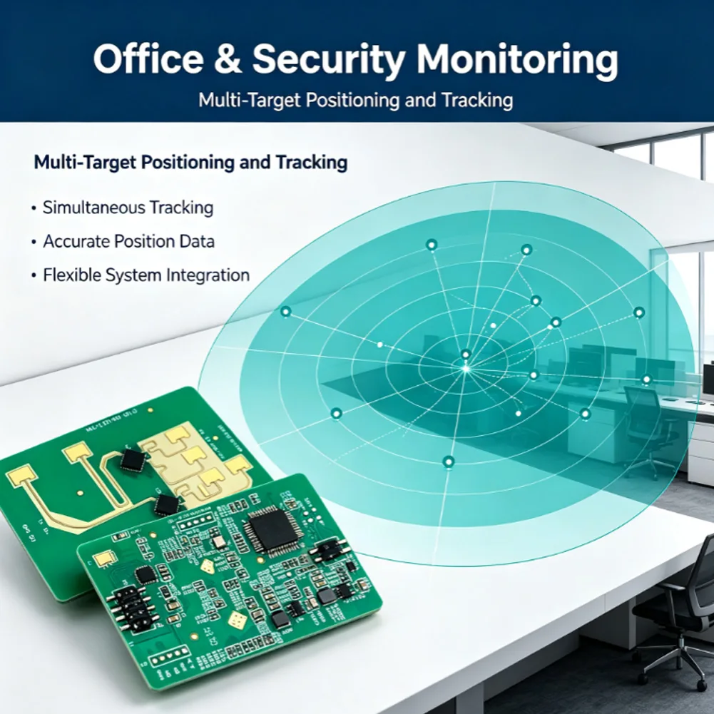 24G Millimeter Wave Module LD2460 for Human Detection and Tracking in for Smart Home Industrial and Security Systems