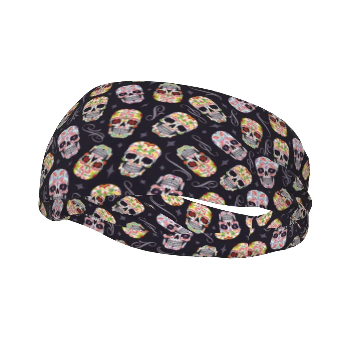 Sports Sweatband Breathable Headband Sweat Hair Head Band Colorful Sugar Skull Yoga Headband