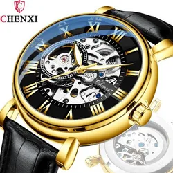 Chenxi Top Brand New Men's Watch Luxury Waterproof Automatic Mechanical Wrist For Men Business Skeleton Tourbillon Watches