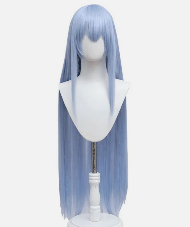 Akame ga Kill! Esdeath Cosplay Wigs 100cm Long Straight Blue Synthetic Hair