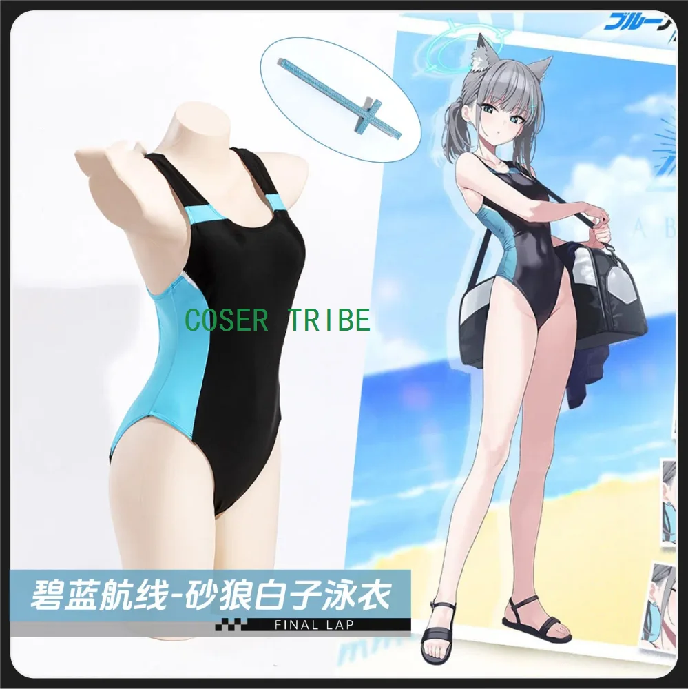 

Blue Archive Sunaokami Shiroko Swimsuit Cosplay Costume Cos Game Anime Party Uniform Hallowen Play Role Clothes Clothing