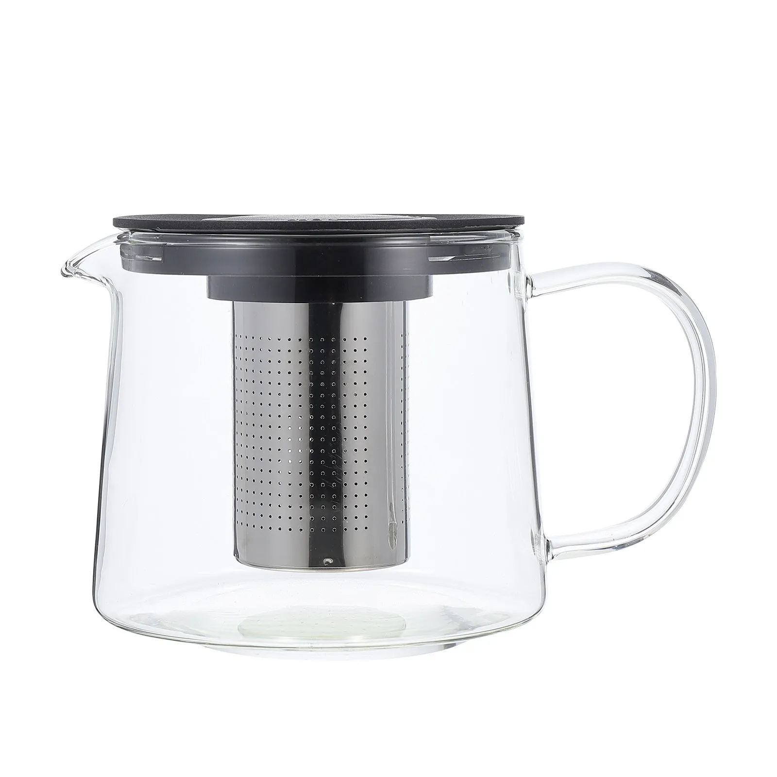 

Glass Teapot with Infuser Premium Heat Resistant Material Exquisite Design Easy Clean Smooth Finish for Home Restaurant Lounge