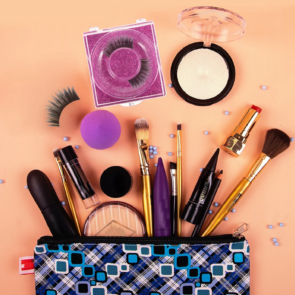 

12Pcs Simple Chic False Eyelash Storage Box Premium Material Lash Holder Rosy Silver Glitter Eyelash Case Lash Tray