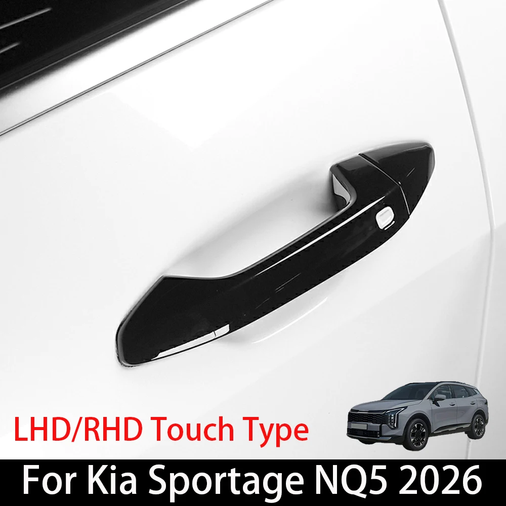 

LHD/RHD For Kia Sportage NQ5 2023-2026 Black Touch Style Car Exterior Door Handle Cover Trim Car Chrome Decoration Accessories