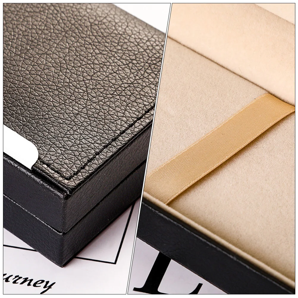 

BELLIFFY Pen Case Empty Pu Organizer Present Box for Pens Pencils Storage