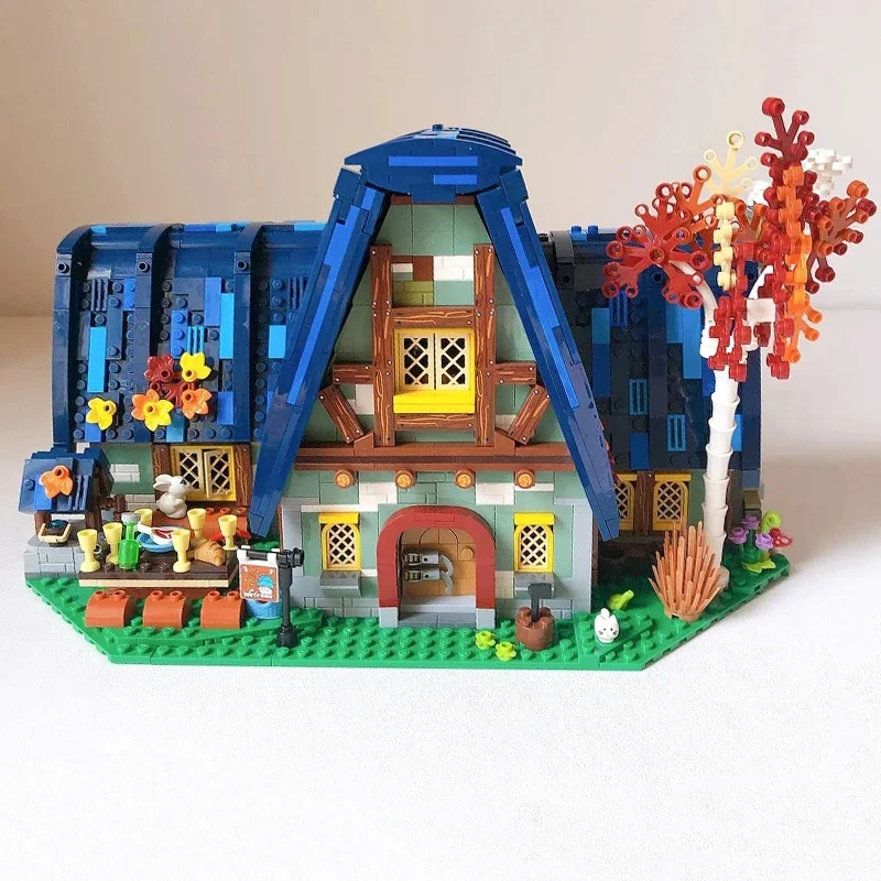 LOZ 1036 World Architecture Forest Spirit Wooden House Villa Garden Picnic Mini Blocks Bricks Building Toy For Children No Box