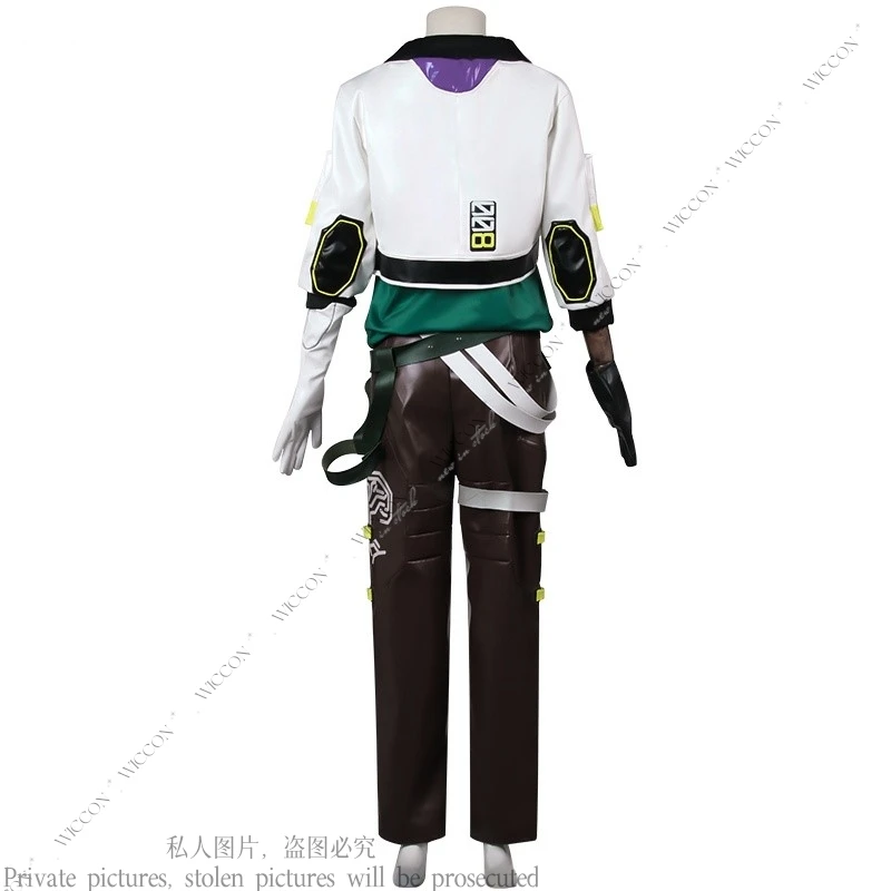 Deadlock Game Valorant Cosplay Costume Wig Pants Coat Gloves Belt Prop Women Men Halloween Party Carniavl Roleplay Outfits