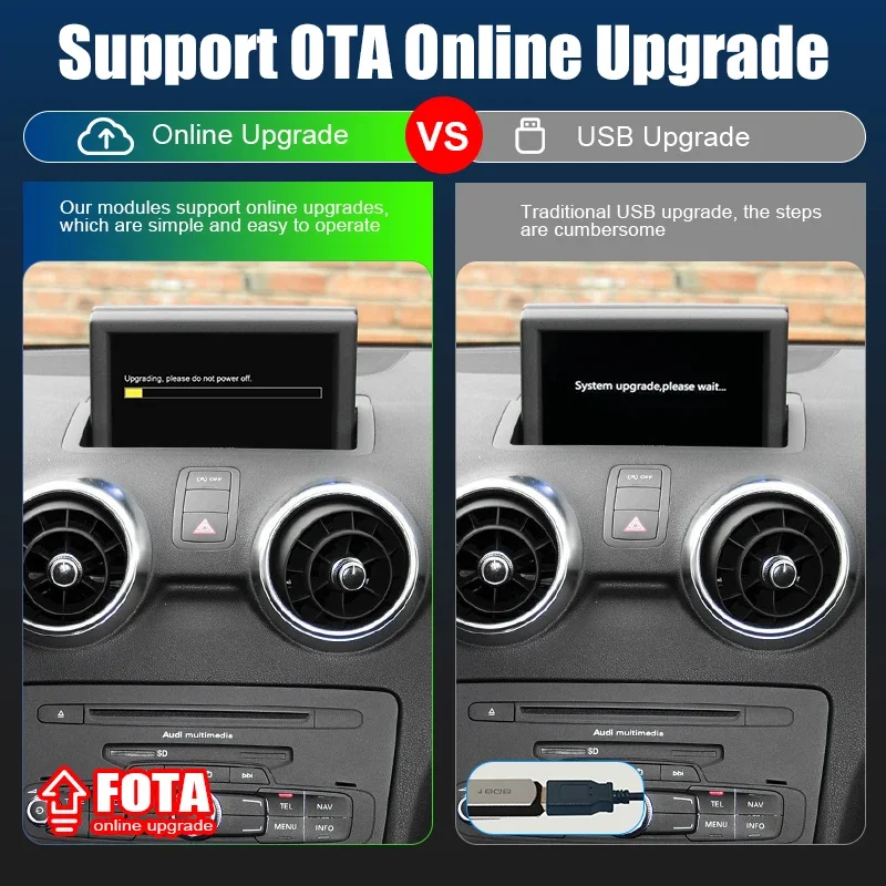 Wireless CarPlay Android Auto Interface for Audi A1 Q3 2012-2018, with Mirror Link AirPlay Navigation Car Play Functions view 5